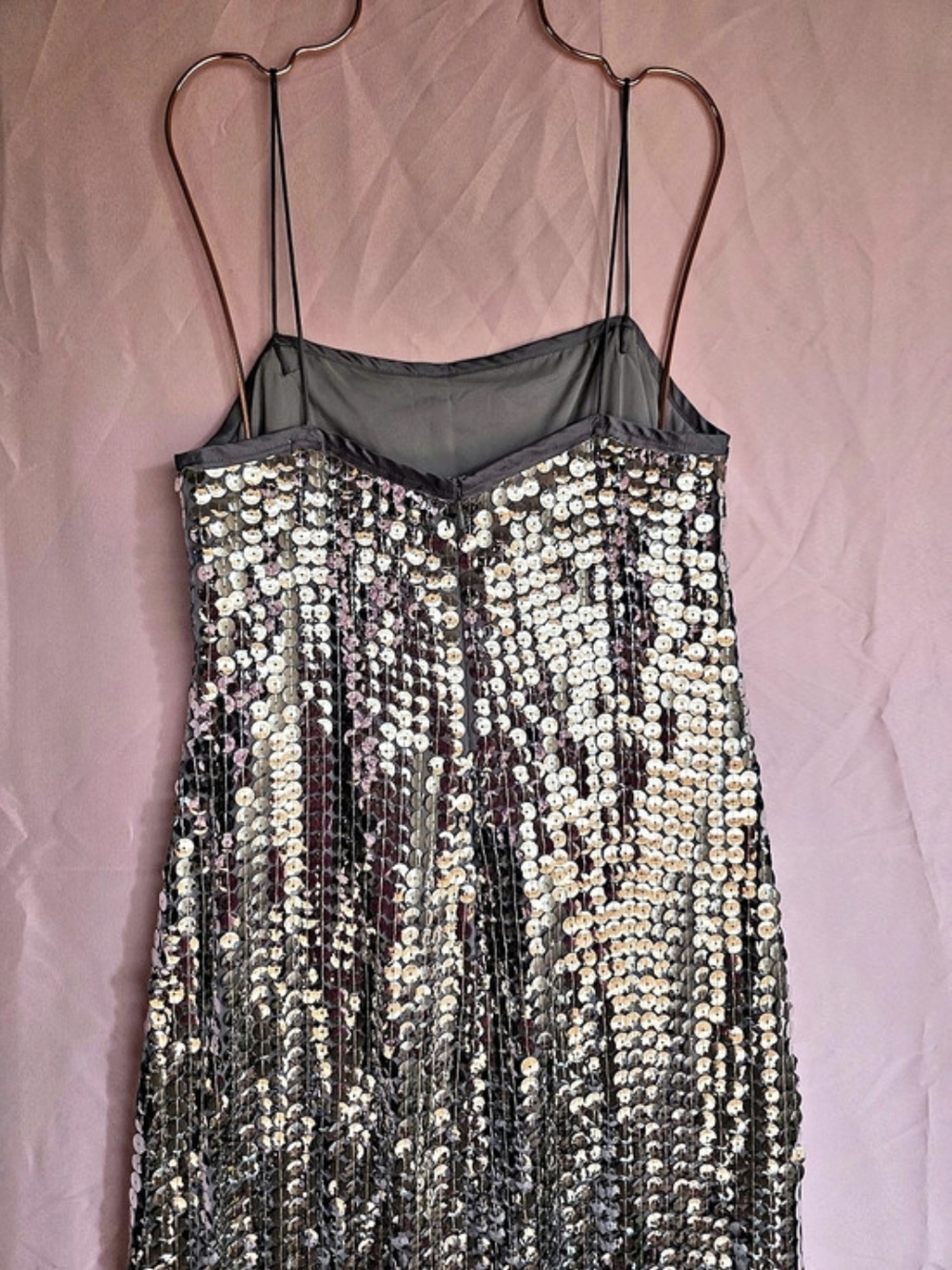 Saintart Saint Art Sequin Dress Silver Size Small NWT - Picture 3 of 6